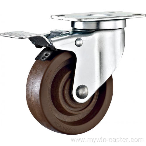 5'' Plate Swivel High Temperature Caster WIth Brake